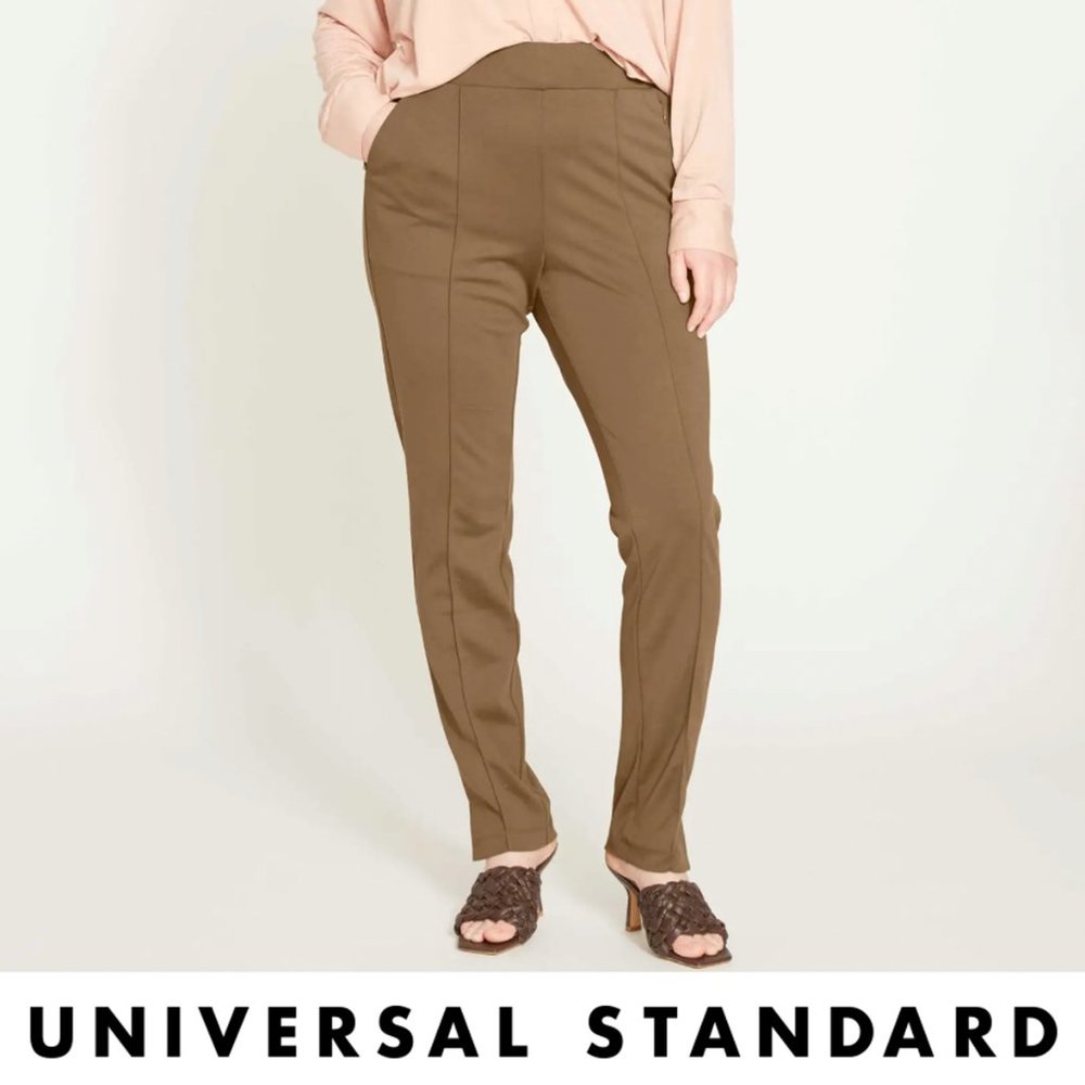 Skinny Pintuck Ponte 32" Pants in Crocodile (L)